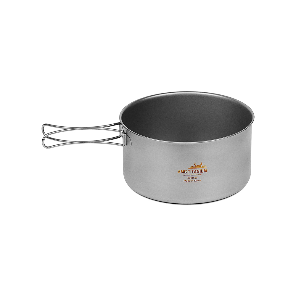 AMG 티타늄 코펠 캠핑 반합 쿠커 백패킹 1.7L +WB비너