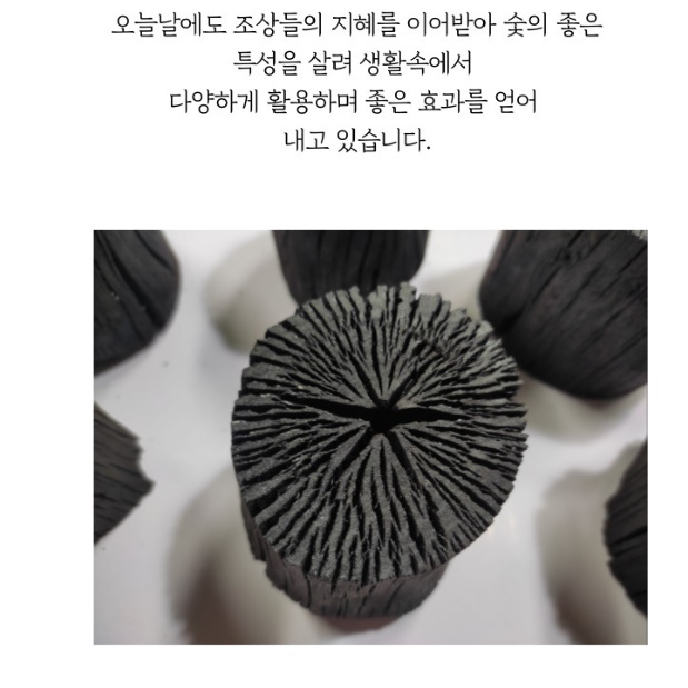 소형 공기정화참숯 냄새제거숯 새집증후군숯 - 상세 이미지 5