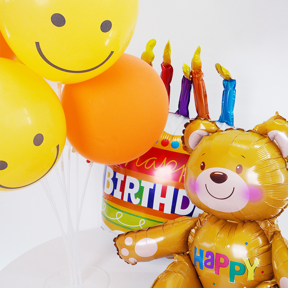 곰돌이 풍선 생일 동물 풍선 축하 파티용품 - 상세 이미지 3