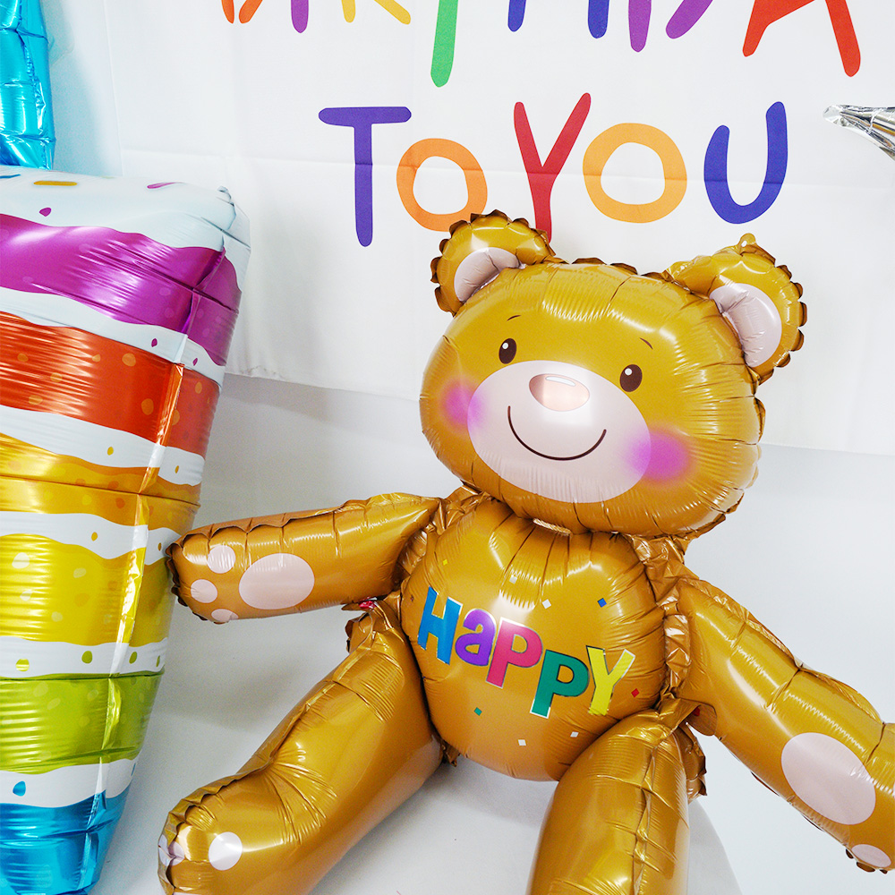 곰돌이 풍선 생일 동물 풍선 축하 파티용품 - 상세 이미지 2