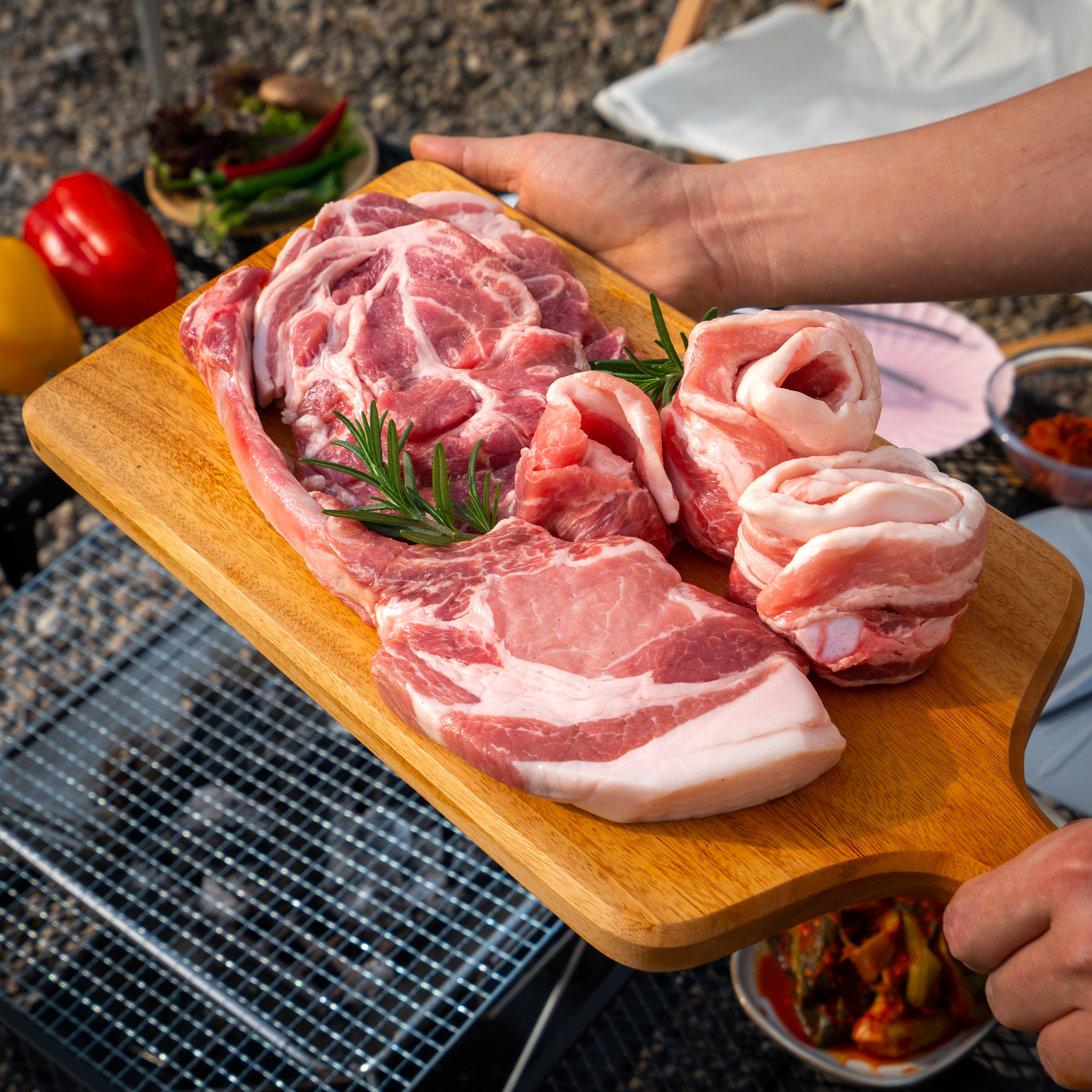 안동사나이 캠핑고기세트 바베큐세트 캠핑음식 900g