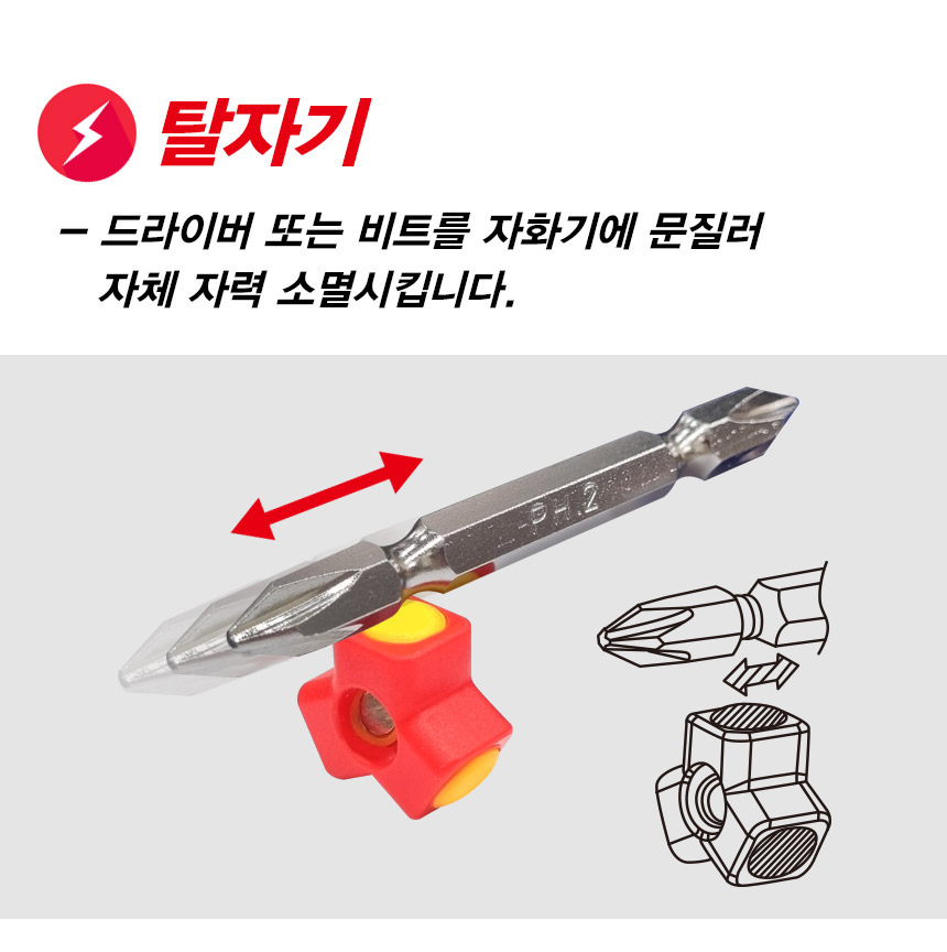 소어스 자화기 만능 멀티 탈자기 드라이버 비트 자석 SS-10 - 상세 이미지 4