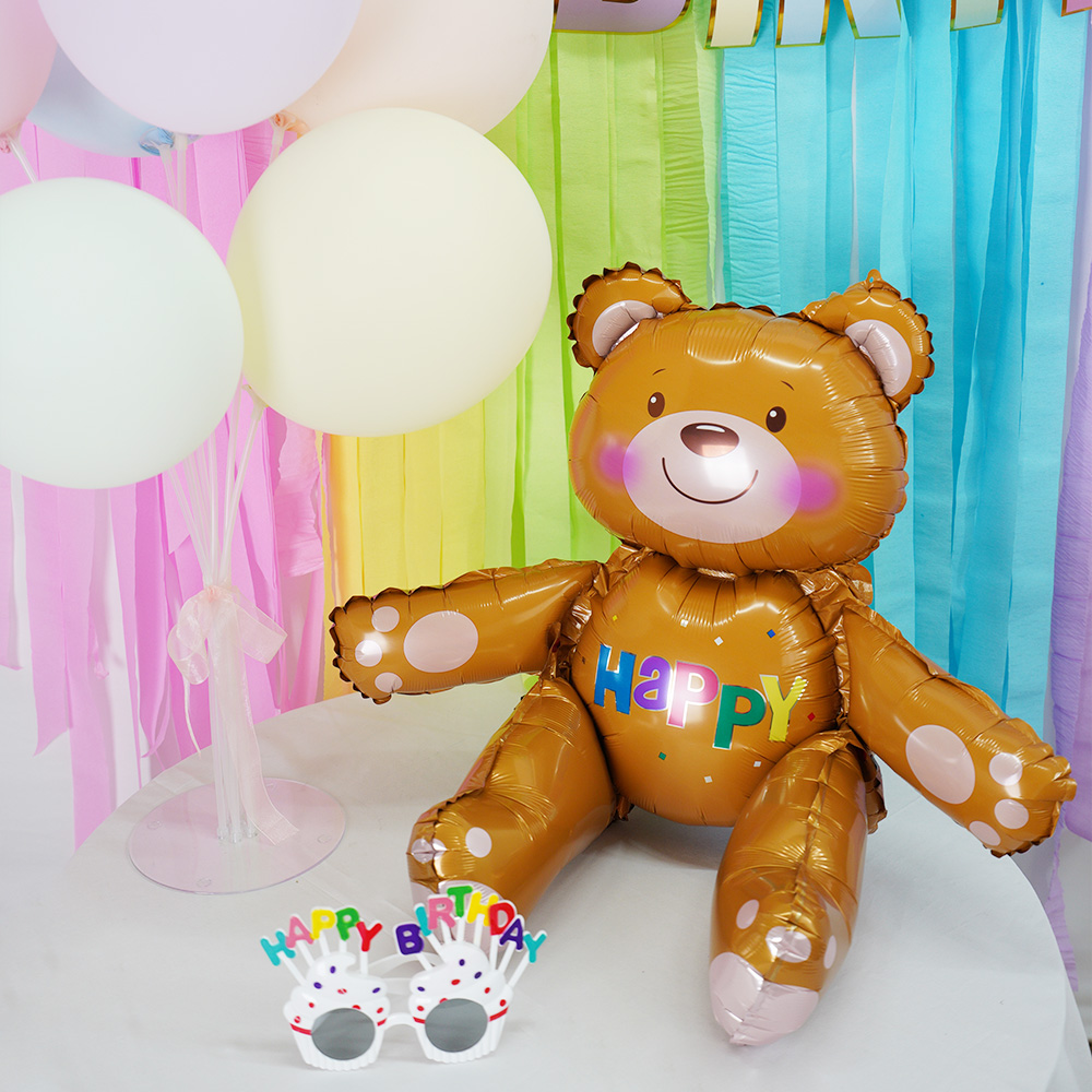 곰돌이 풍선 생일 동물 풍선 축하 파티용품 이미지 6