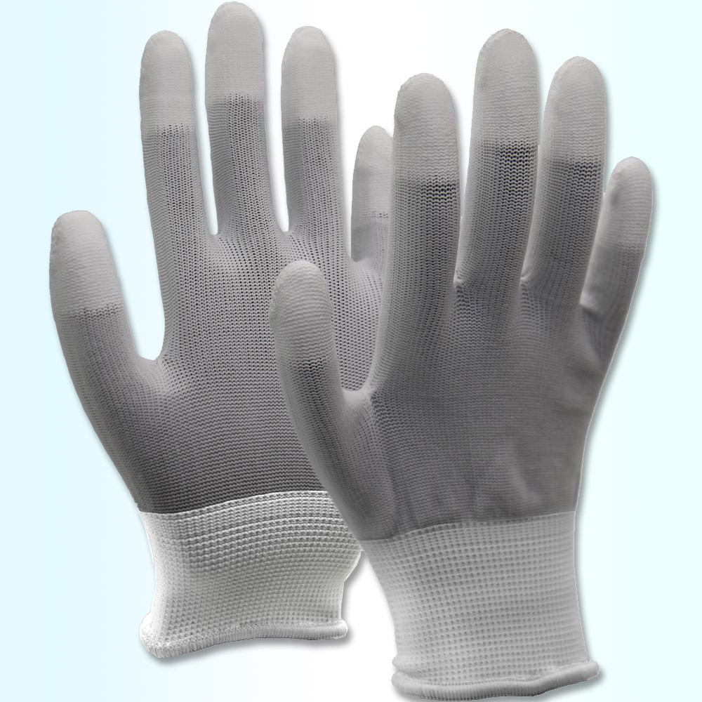 신정글러브 안전장갑 크로버 PU-TOP 코팅장갑 백색 S 보호구 안전장비