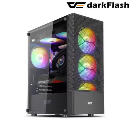 다크플래시 darkFlash DK200 MESH RGB ADVANCED 강화유리 PC케이스 (블랙)
