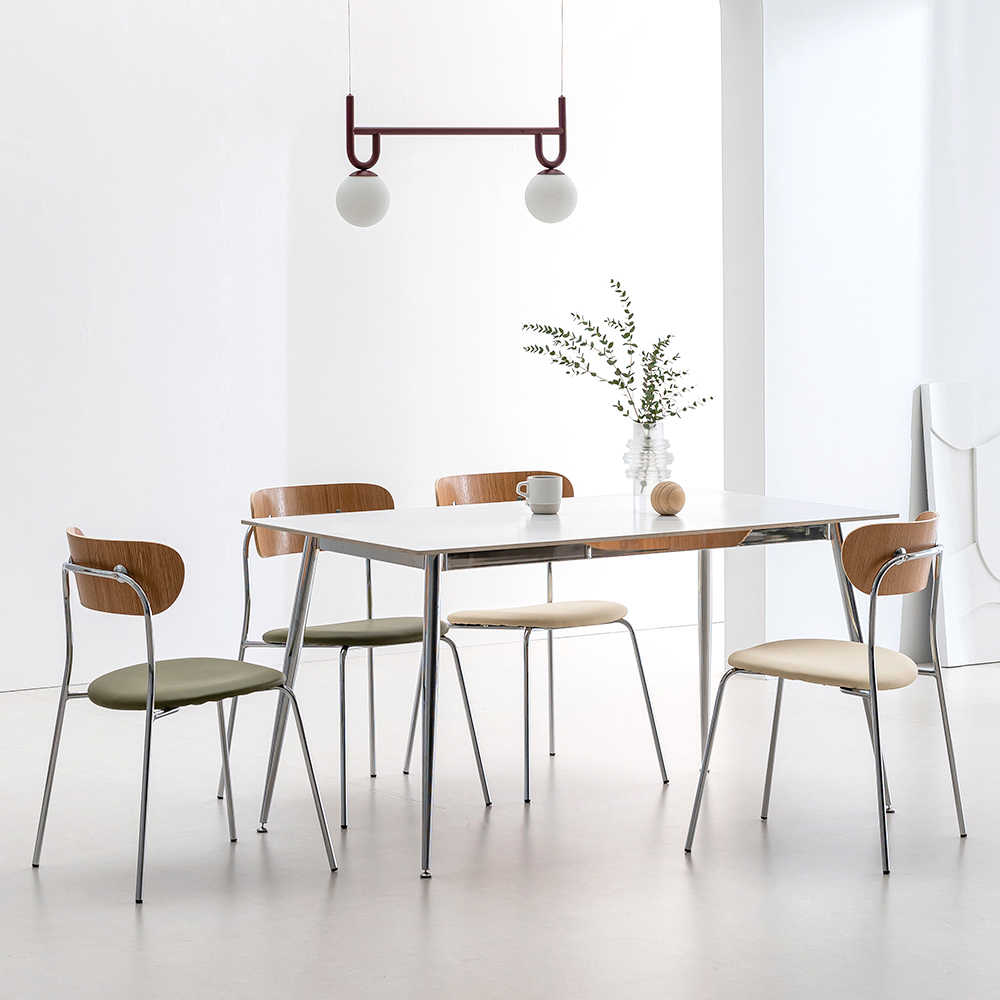 [구매 +N포인트][웰퍼니쳐] 로제 화이트 카페식탁 포세린 세라믹 4인용 테이블 (1400 외)