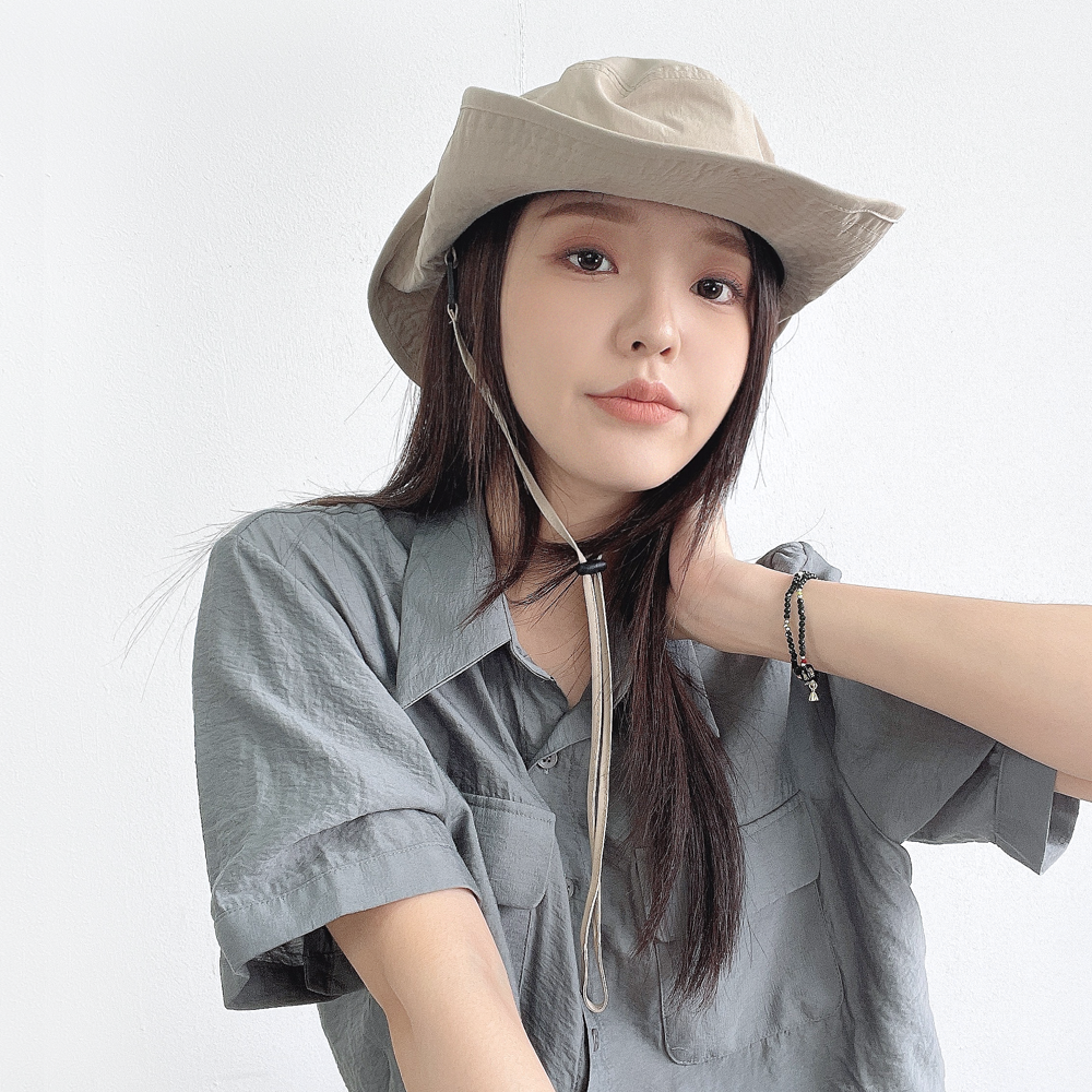 트로이 여름 캠핑사파리 서핑 턱끈 숏 벙거지모자 버킷햇