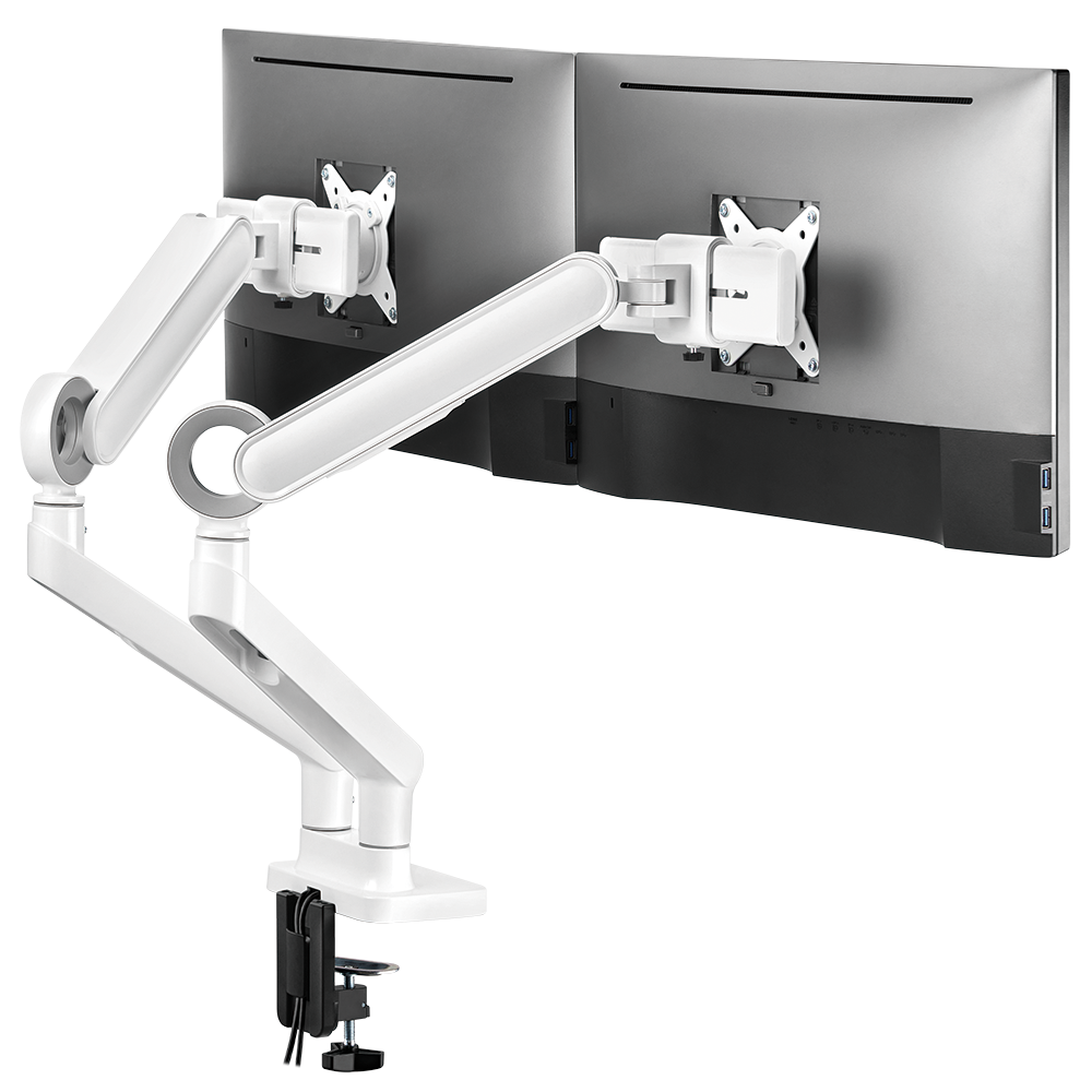 엔산마운트 32인치 벽면밀착형 듀얼모니터암+USB kit OS-25 - 상품 이미지
