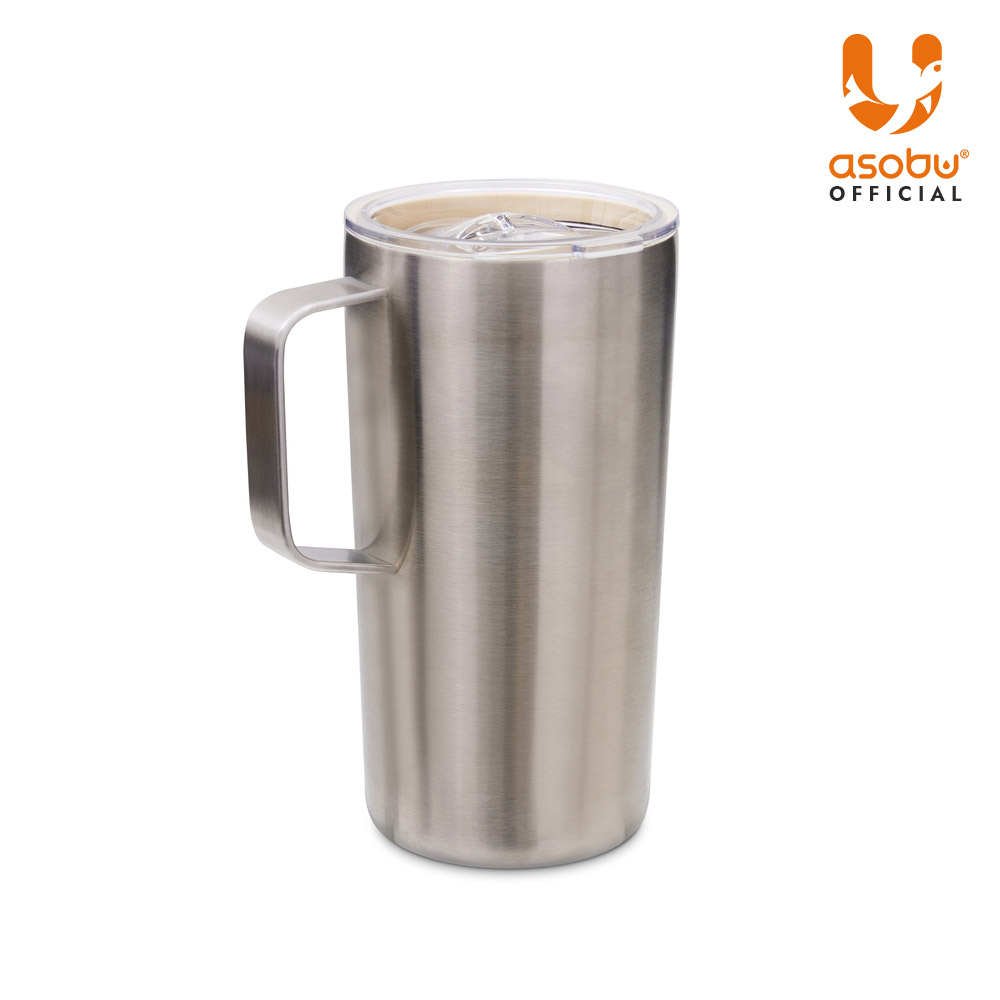 아소부 스텐 세라믹 진공 보온보냉 타워 머그컵 600ml, 리사이클 - 상세 이미지 5