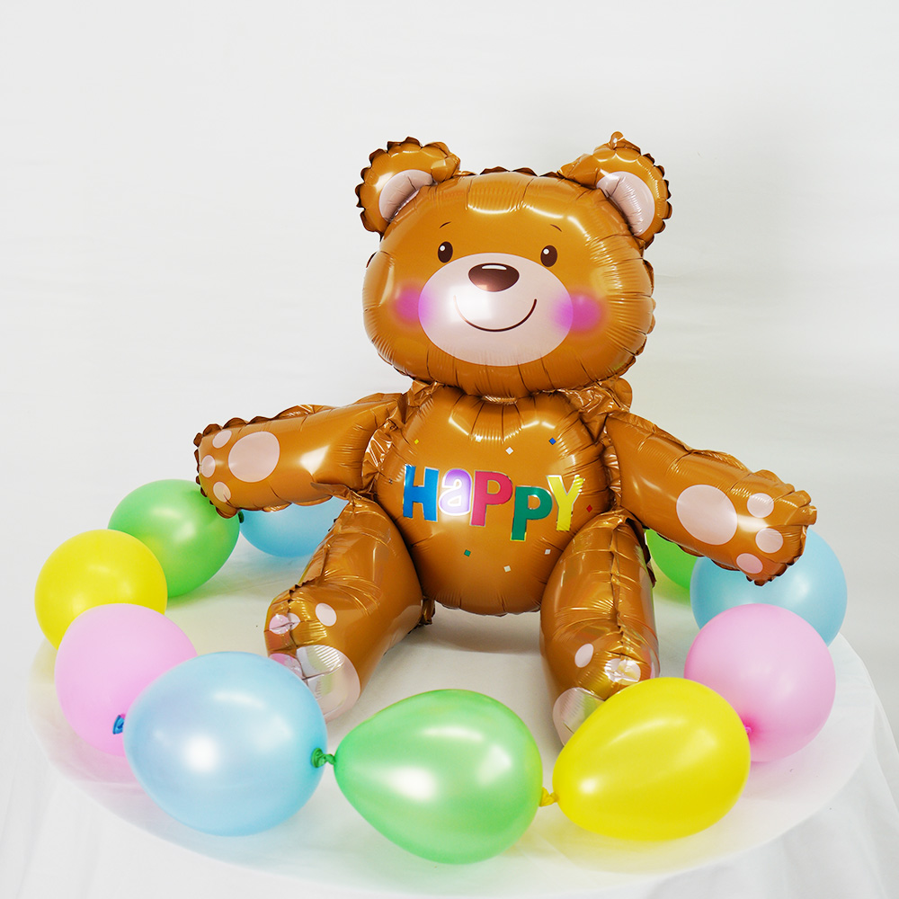 곰돌이 풍선 생일 동물 풍선 축하 파티용품 - 상세 이미지 5