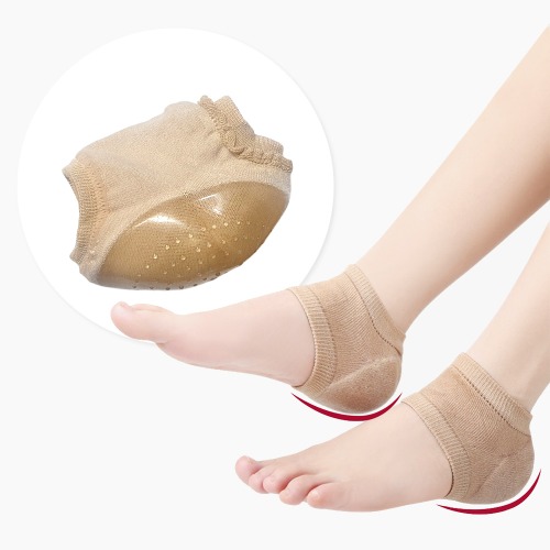 1+1 포풋 보습 쇼츠 힐삭스 발뒤꿈치 양말 각질 뒤꿈치 갈라짐 패드 쿠션 보호대 - 메인 이미지