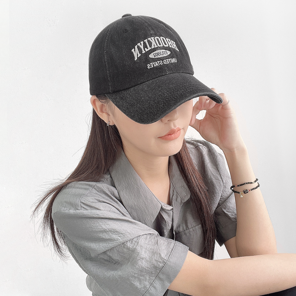 유나이티드 브루클린 워싱 데님 남녀공용 볼캡 모자 - 상세 이미지 2