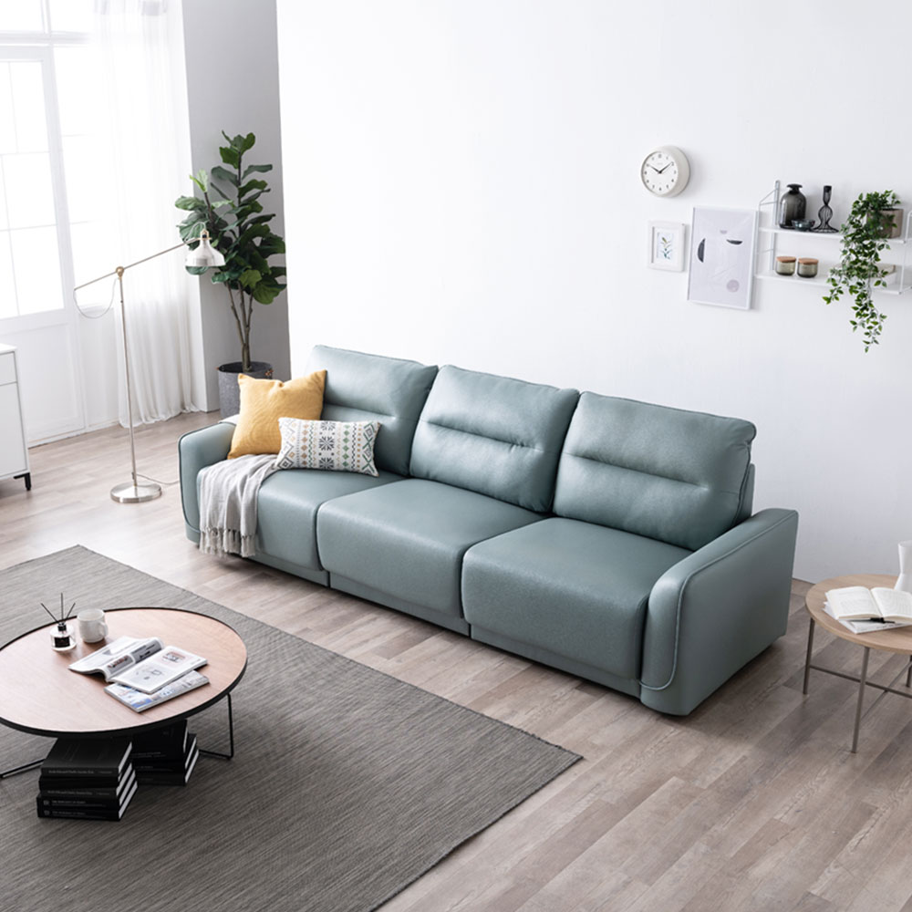 장인가구 로번 4인 가죽 수납형 소파