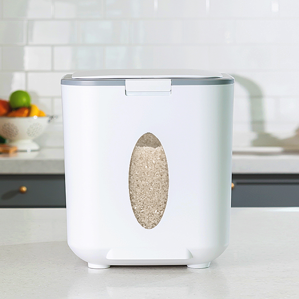 레토 원터치 쌀통 14kg 밀폐 쌀보관통 보관함 LAC-R01 - 상세 이미지 3
