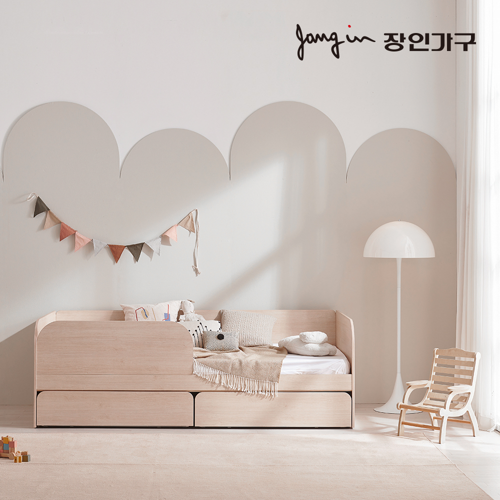 장인가구 뉴피터 E0등급 저상형 슬라이딩 침대 전용 안전가드