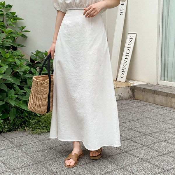 (여름세트추천) 안젤라 하프밴딩 코튼 롱스커트 썸머 sk6418