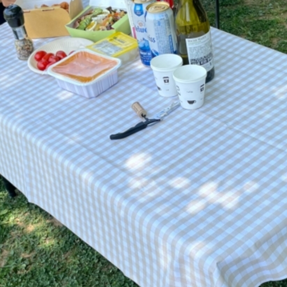 두꺼운식탁보 무거운테이블덮개 야외 캠핑 피크닉