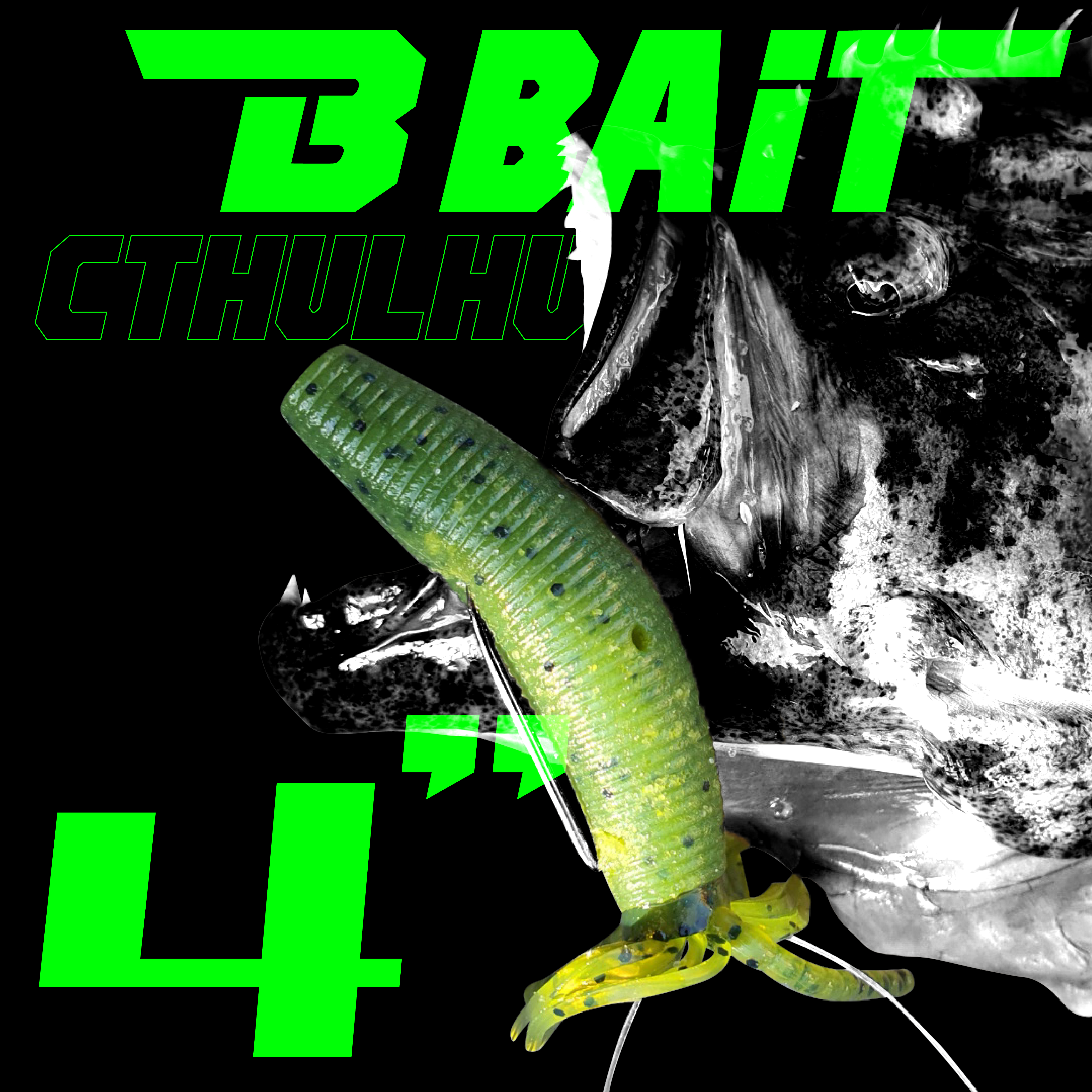 비베이트 B-BAIT 크툴루 루어웜 소프트베이트 4인치 - 상세 이미지 2