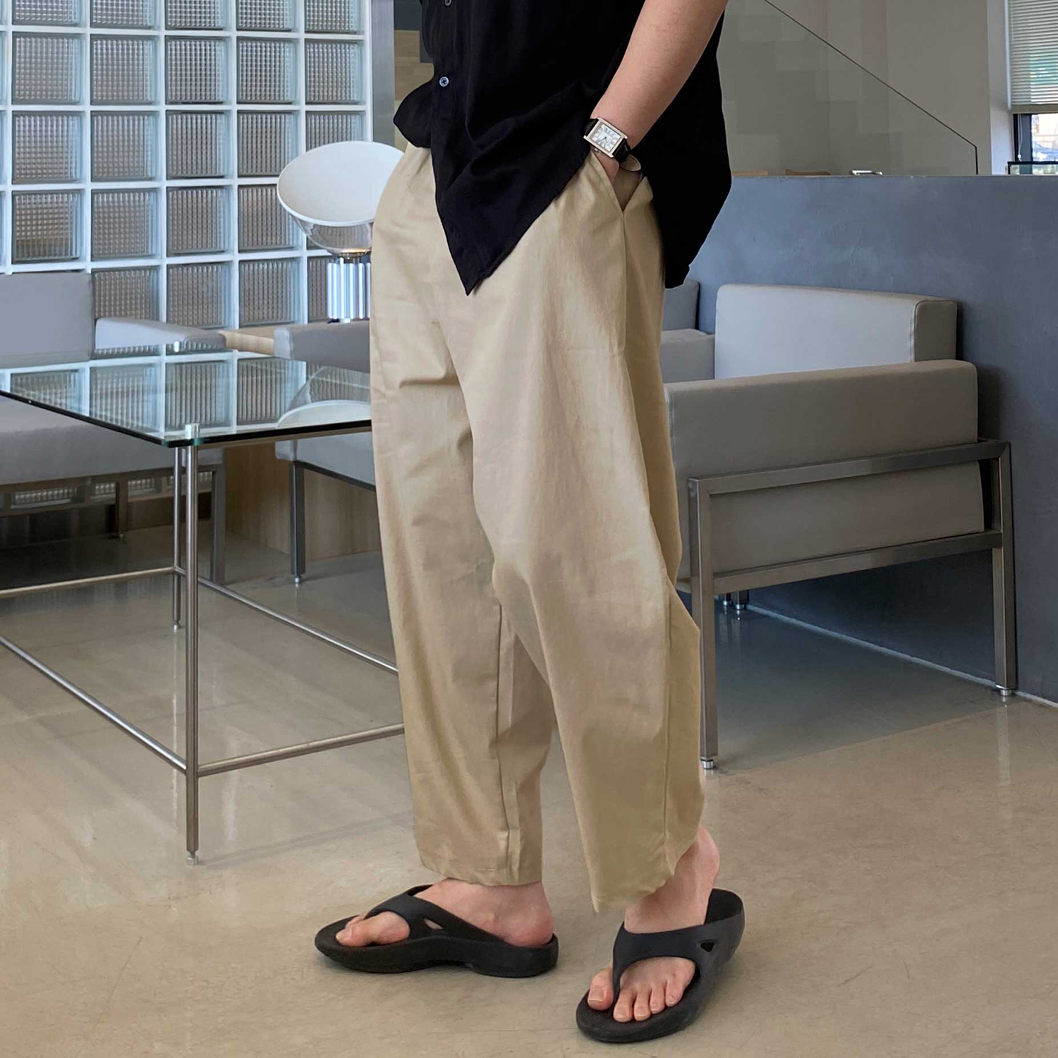 1+1 남자벌룬팬츠 남자항아리바지 통큰바지 - 상세 이미지 5