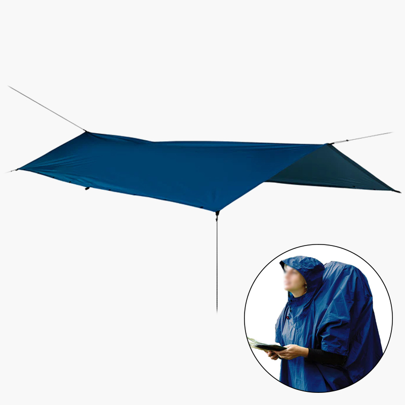 씨투써밋 나일론 타프 판초 블루 경량 백패킹 우의