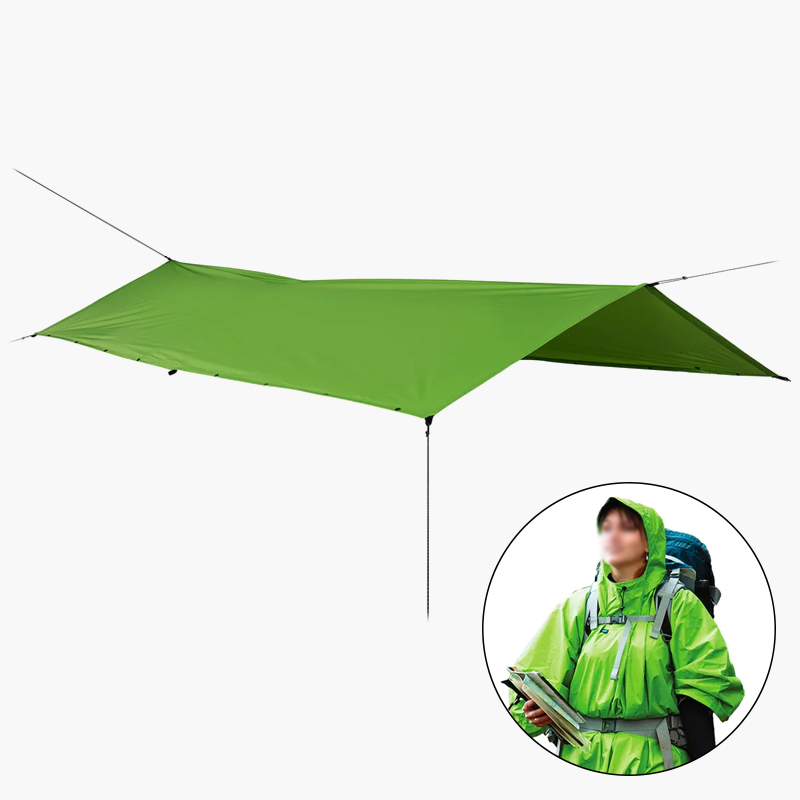 씨투써밋 나일론 타프 판초 그린 경량 백패킹 우의