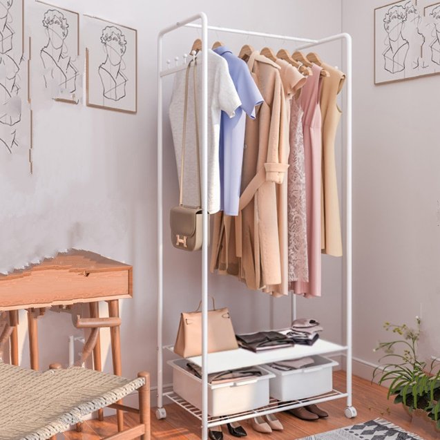 좁은 자취방 간편옷장 소형 학생 옷장 작은 오픈형 옷장 - 상품 이미지