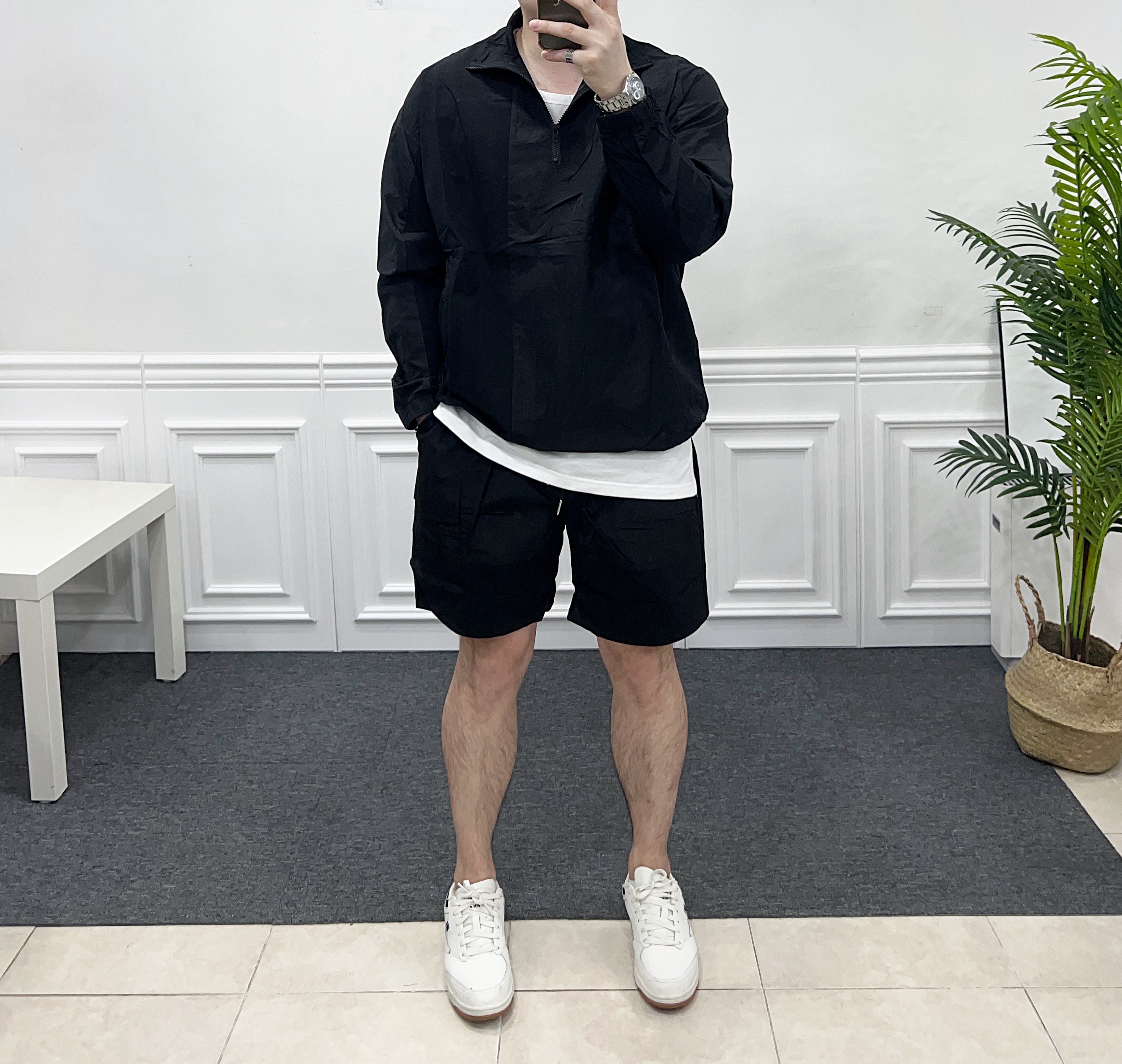 아이스 나일론 메탈 아노락 카고 반바지 여름 트레이닝세트 이미지 3