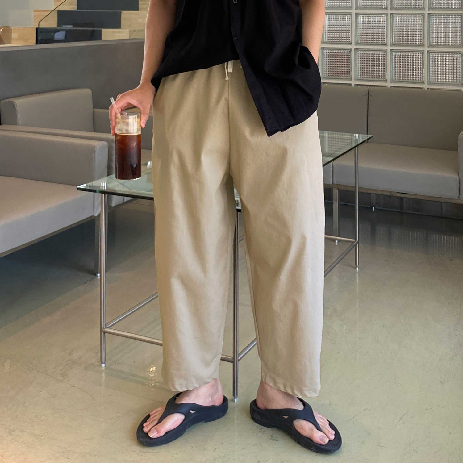 1+1 남자벌룬팬츠 남자항아리바지 통큰바지 - 상세 이미지 4