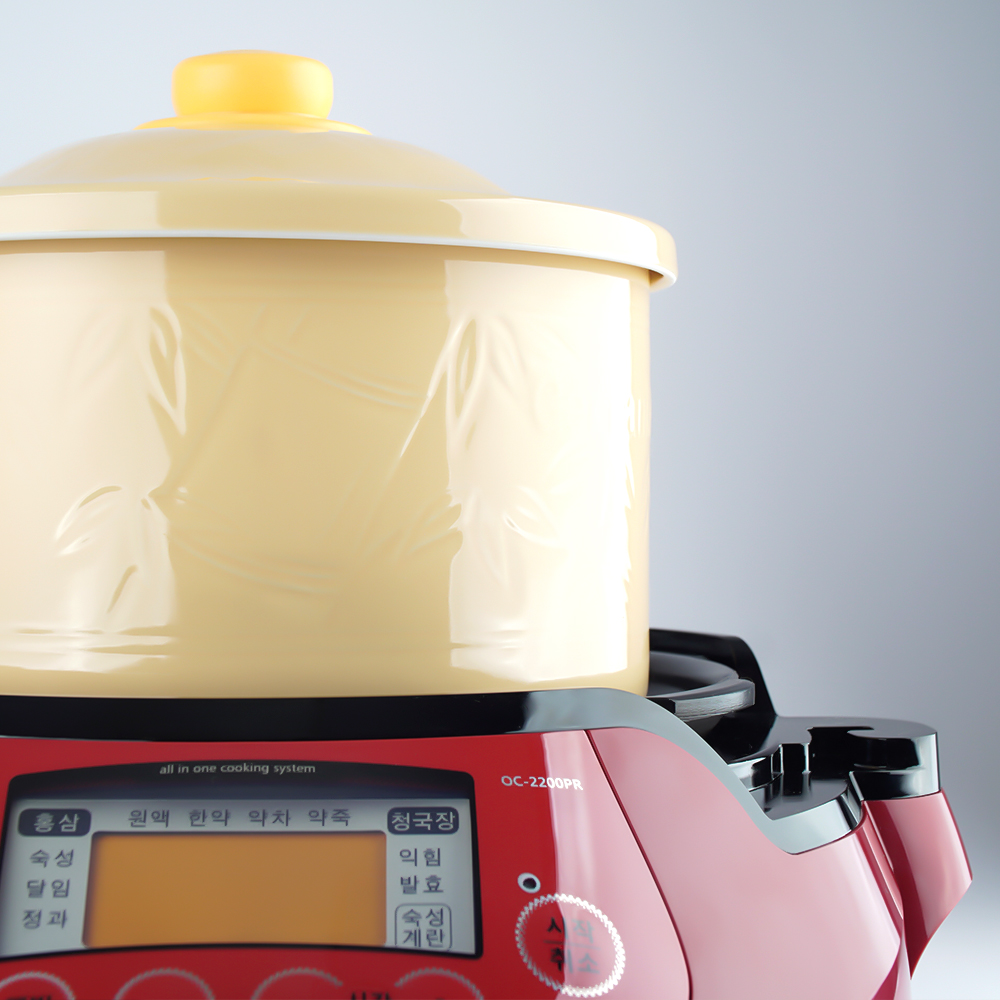 오쿠 가정용 중탕기 홍삼 제조기 한약 약탕기 한약 찜기 추석 부모님 선물 OC-2200PR 이미지 3