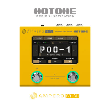 Hotone 핫톤 Ampero Mini 앰프 모델러 & 이펙트 프로세서 / MP-50MG (Marigold)