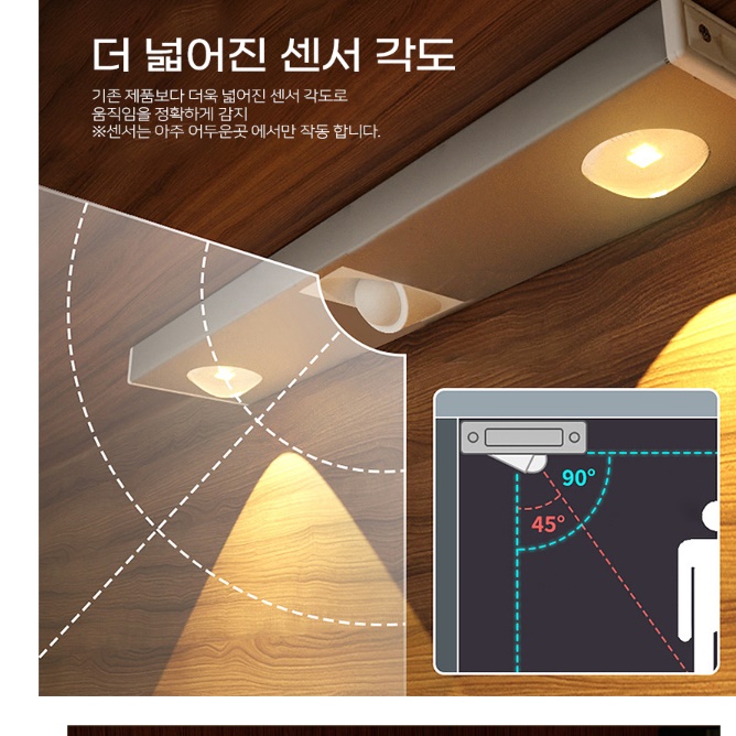 부착식조명 부착 장식장조명 진열장조명 밝기조절무드등 - 상세 이미지 5