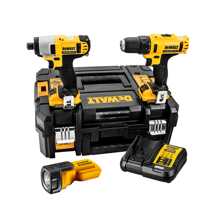 디월트 10.8V / 2.0Ah 콤보세트 (DCF815N+DCD710N+DCL508N) 주모델명 DCK211D2T-KR - 상품 이미지