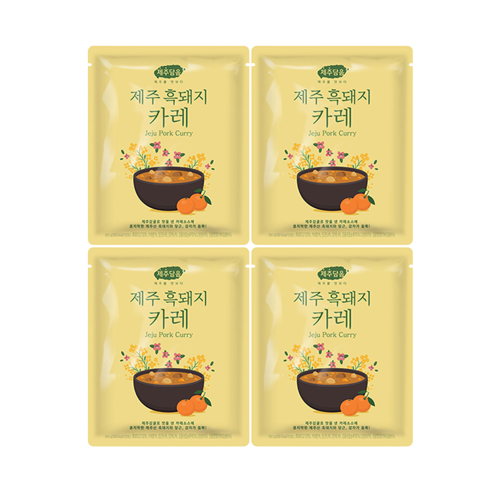 오뚜기 제주담음 제주 흑돼지 카레 250g 4개