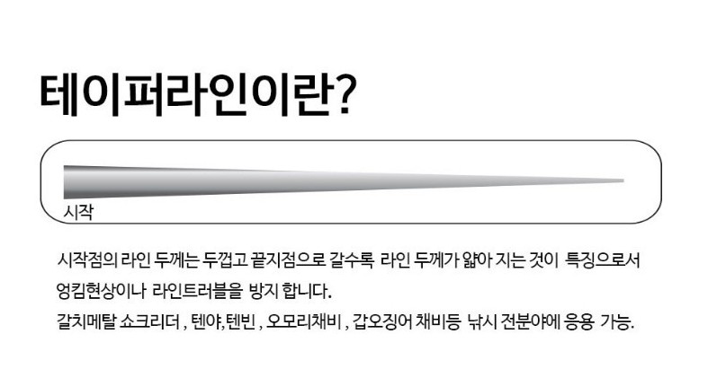 키우라 테이퍼라인 갈치 쇼크리더 오모리 채비 K-812 A타입 - 상세 이미지 3