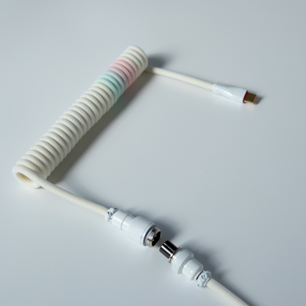 도색 항공케이블 솜사탕 컬러 기계식 키보드 USB to C타입 코일 - 상세 이미지 3