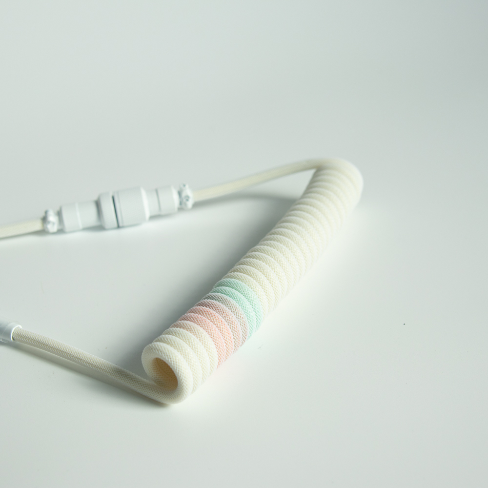 도색 항공케이블 솜사탕 컬러 기계식 키보드 USB to C타입 코일 - 상세 이미지 4