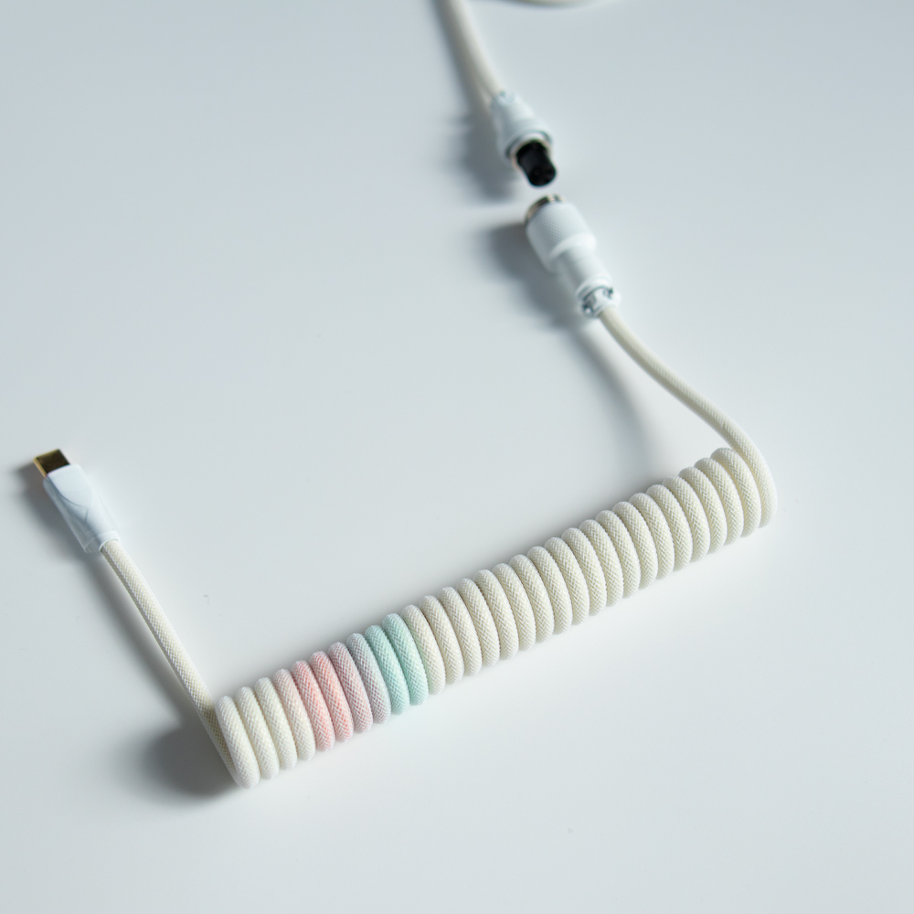 도색 항공케이블 솜사탕 컬러 기계식 키보드 USB to C타입 코일 - 상세 이미지 2