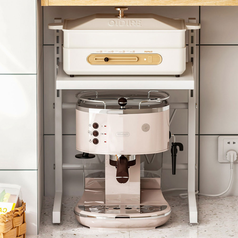 높이조절 2단 밥솥선반 대형 에어프라이어선반 전자렌지 밥솥 다이 수납장