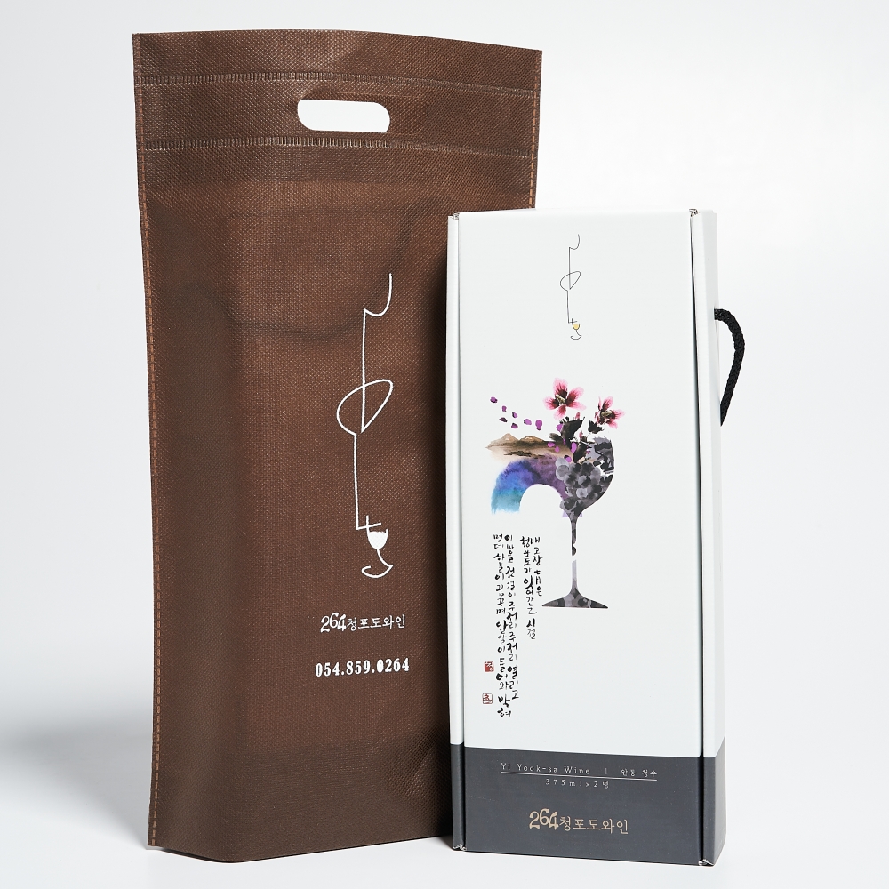 이육사와인 2병세트 절정, 꽃 375ml 선물(케이스,쇼핑백 포함 ) 264청포도와인 - 상세 이미지 3