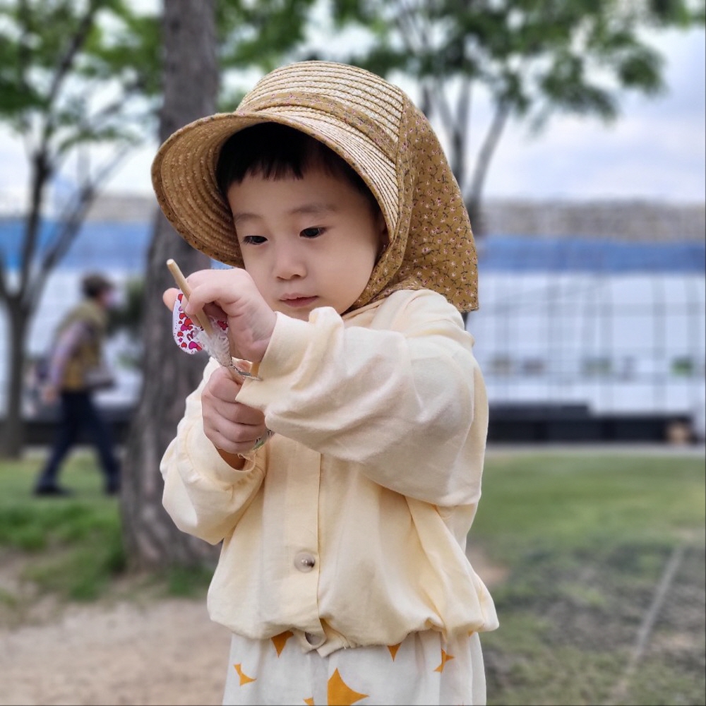 아기 숲체험모자 썬햇 유아플랩캡 챙 밀짚모자 이미지 6