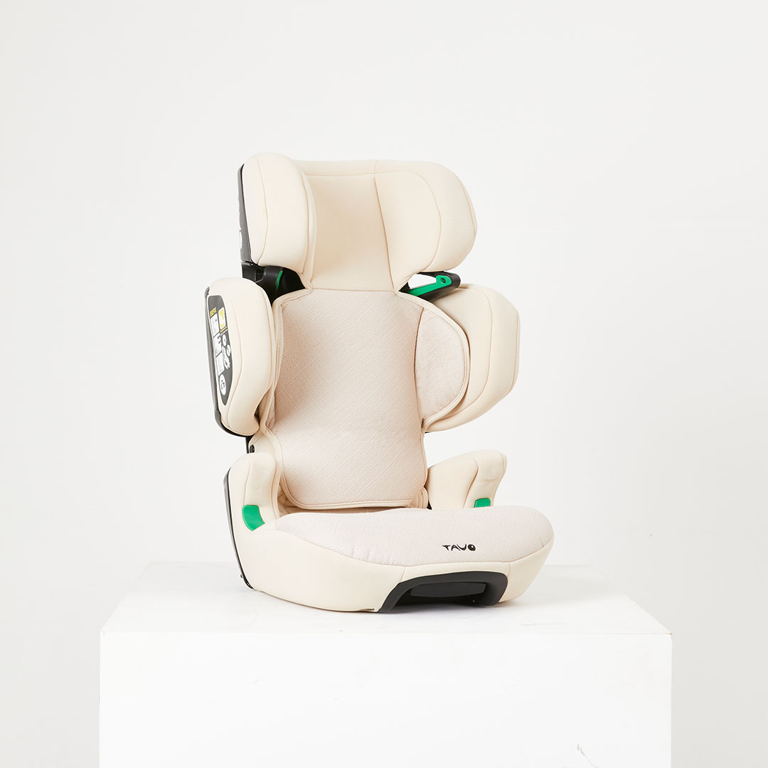 [누비앤타보] TAVO 휴대용카시트 아이컴팩트 아이사이즈 유럽검증 세컨카 카시트 베이지+보관가방