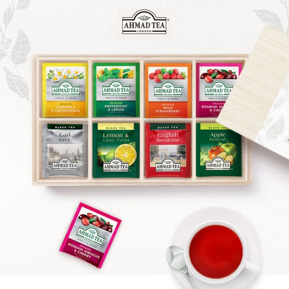 히비스커스티 로즈힙 캐모마일 페퍼민트 허브티 홍차 아마드티 8종 40티백 차 선물세트
