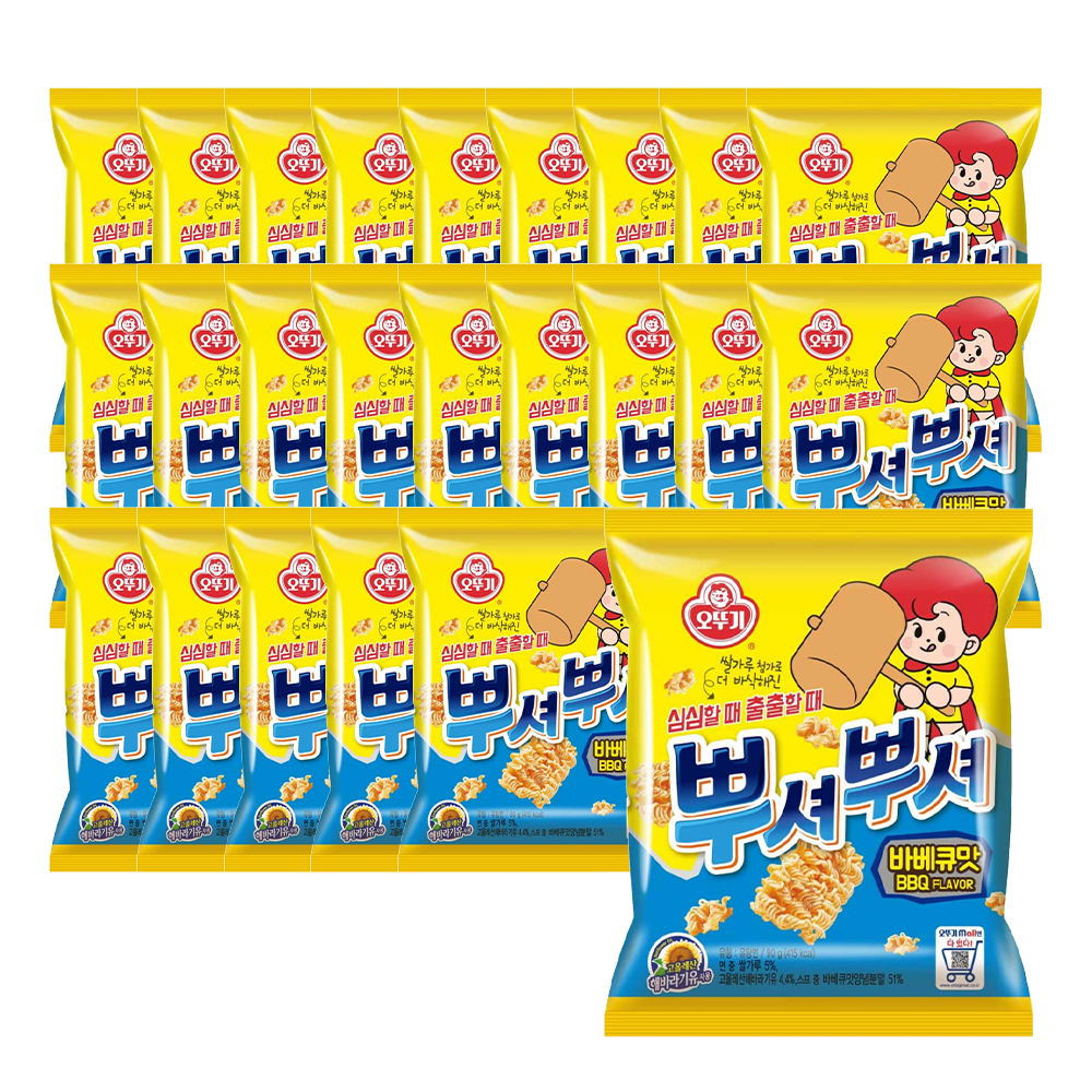 오뚜기 뿌셔뿌셔 바베큐맛, 90g, 24개