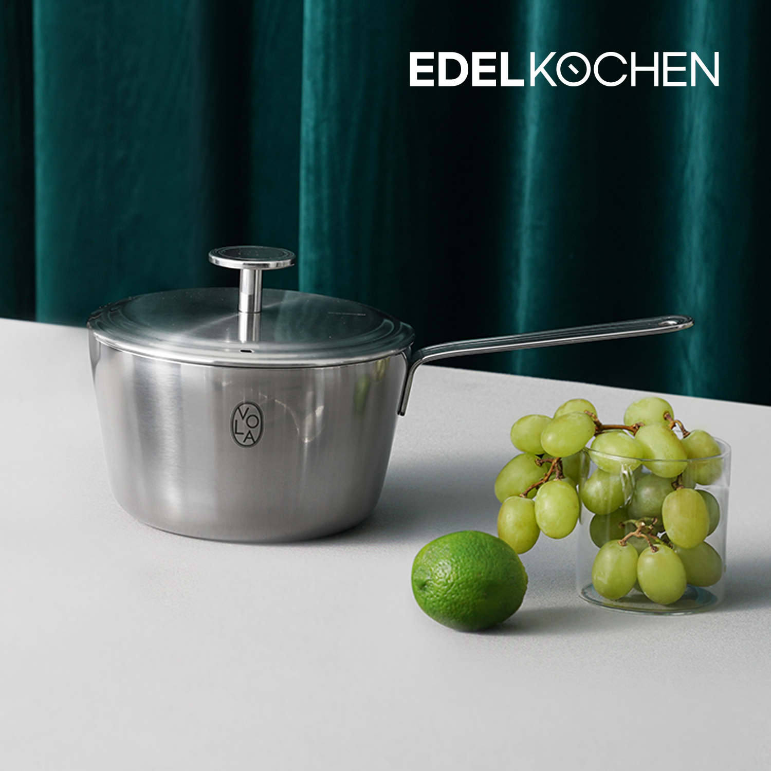 에델코첸 프리미엄 볼라 통5중 316스텐 인덕션용 편수냄비 한손냄비 16cm