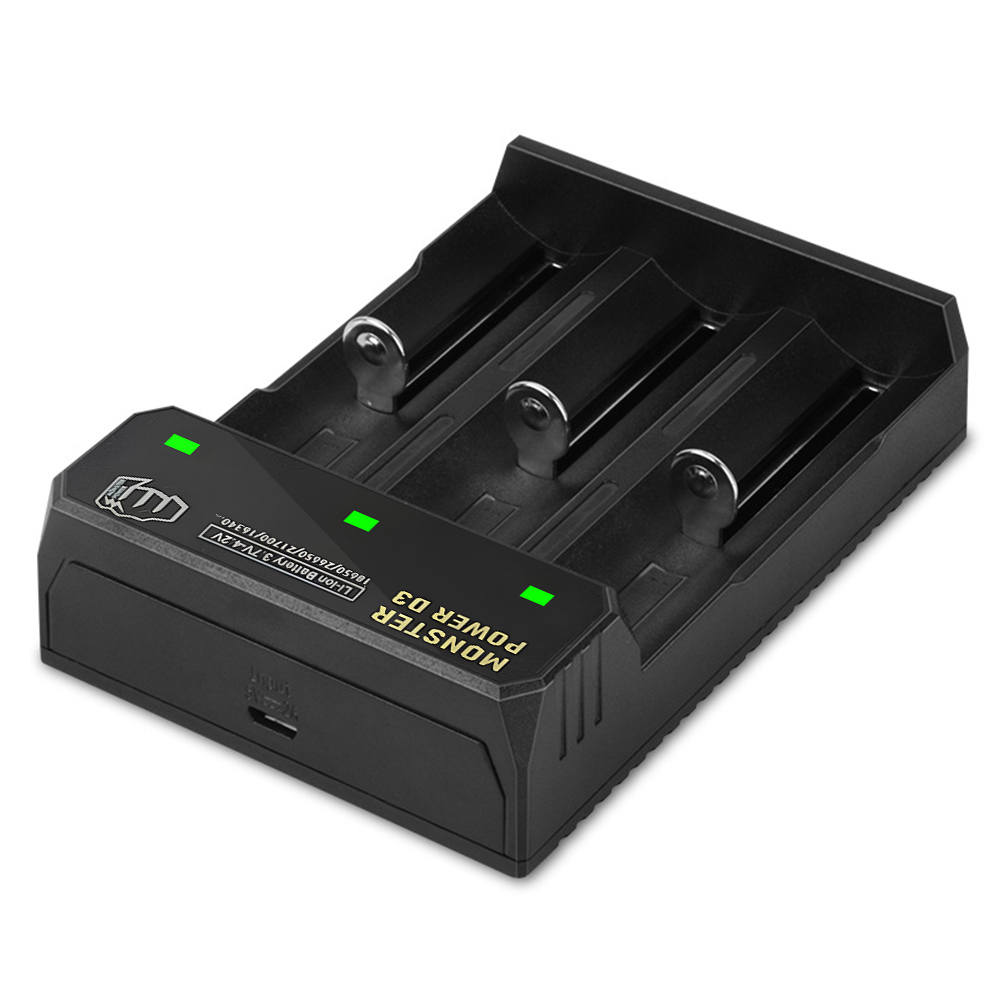 21700 충전기 배터리 18650 26650 C타입 리튬이온 3구 몬스터파워 대륙의실수