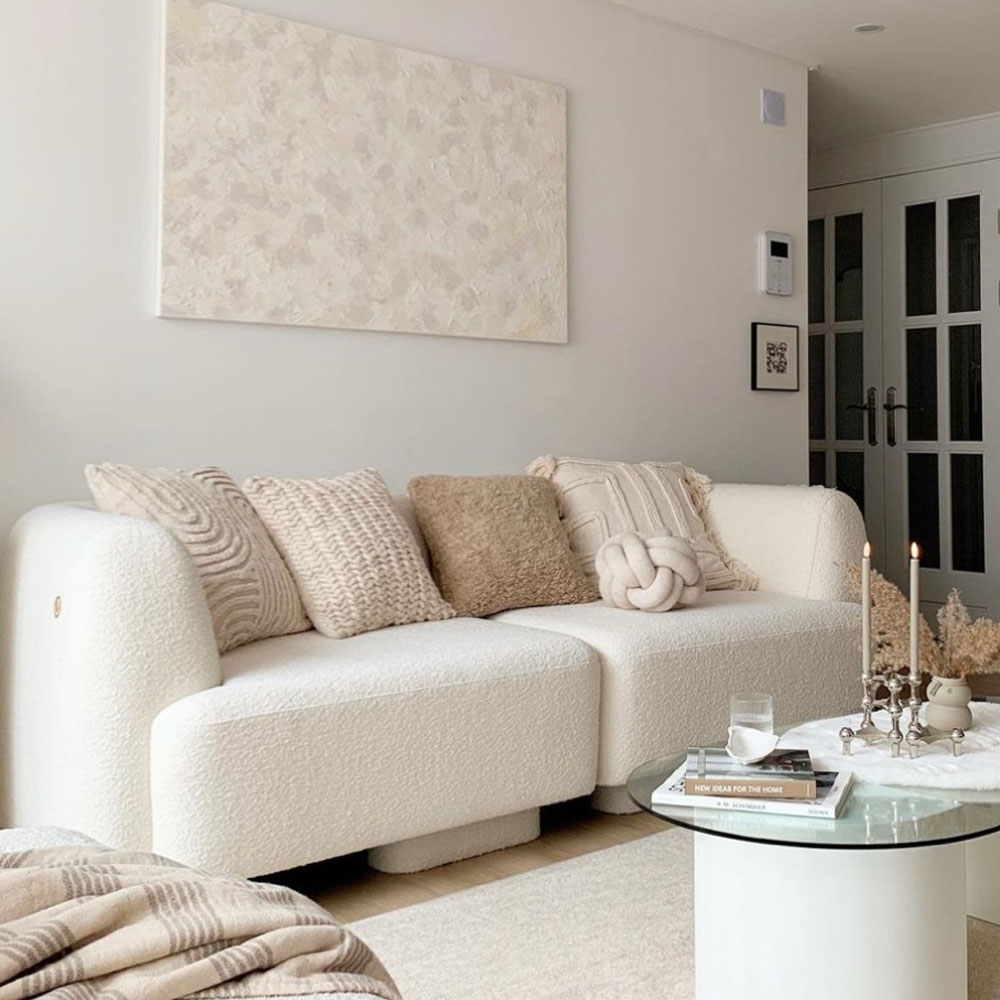 반트 마네모네 린넨 패브릭 모듈 3.5인용 소파