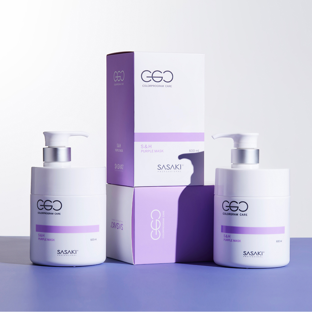 씨지씨 사사키 퍼플마스크 단백질 헤어팩 600ml 극손상 미용실 트리트먼트 물미역 비건 - 상세 이미지 2