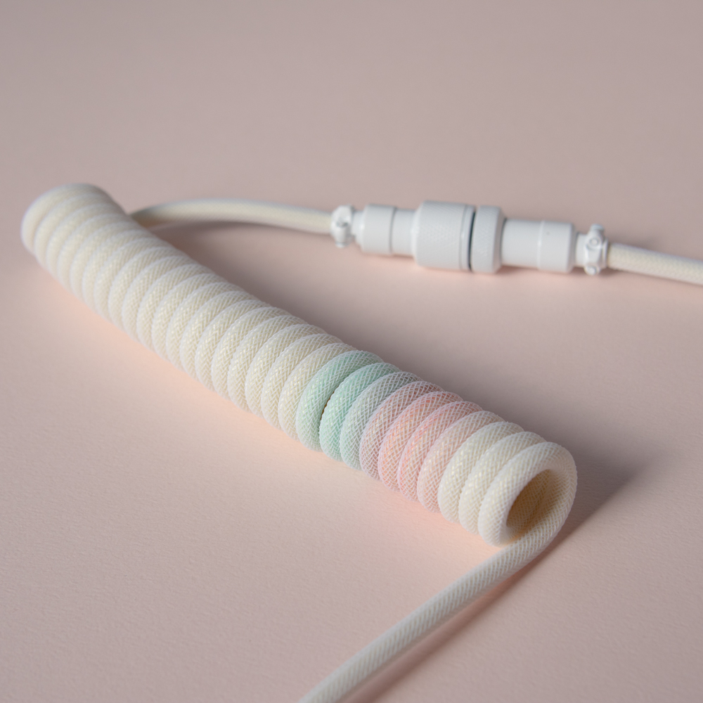 도색 항공케이블 솜사탕 컬러 기계식 키보드 USB to C타입 코일 - 상세 이미지 5