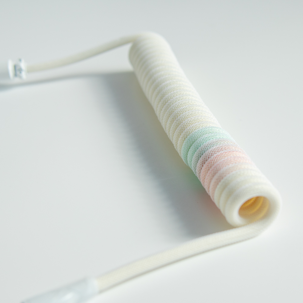 도색 항공케이블 솜사탕 컬러 기계식 키보드 USB to C타입 코일 이미지 6