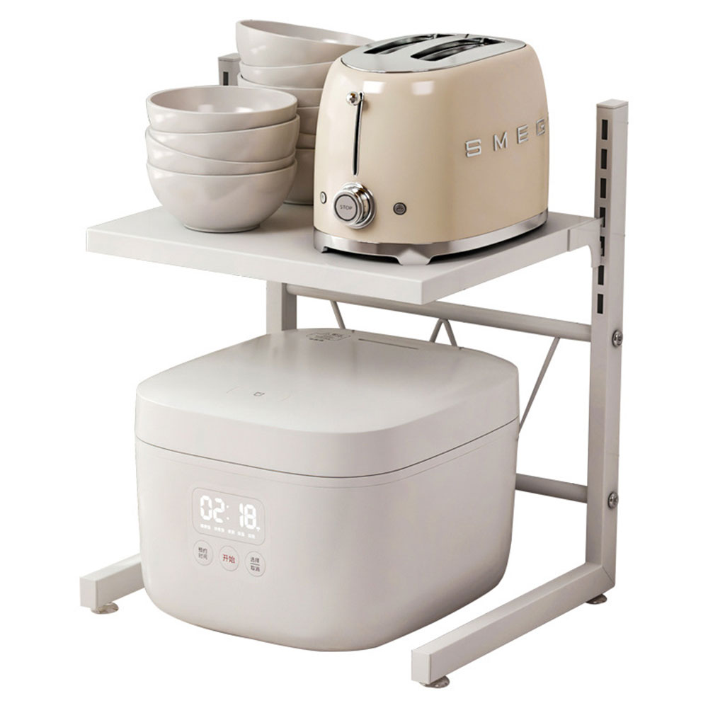 높이조절 2단 밥솥선반 대형 에어프라이어선반 전자렌지 밥솥 다이 수납장